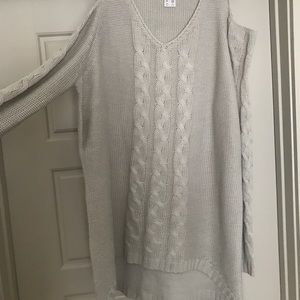 Open-shoulder sweater